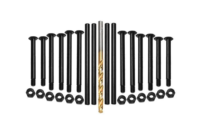 Medium Carbon Steel Front & Rear Suspension Pins For Traxxas 1/8 4Wd Maxx Slash 6S-102076-4 / 1:10 4Wd Maxx-89076-4 / 1:10 Maxx With Widemaxx-89086-4 Monster Truck Upgrades 1