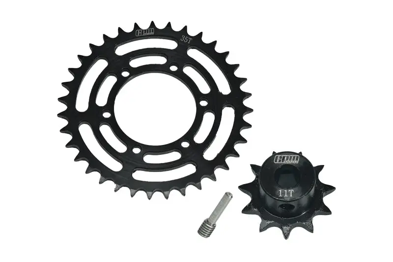 Medium Carbon Steel Hub Chain Sprocket Set (35T/11T) For Losi 1:4 Promoto-Mx Motorcycle Dirt Bike Rtr Fxr Los06000 Los06002 Upgrades 1