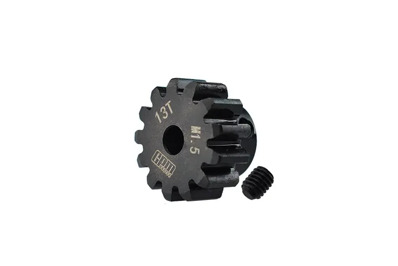 Medium Carbon Steel Motor Gear 13T For Traxxas 1:5 X Maxx 6S / X Maxx 8S / Xrt 8S Monster Truck Upgrades - 2Pc Set Black 1