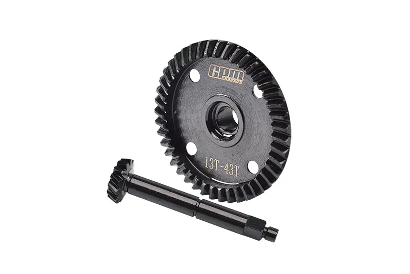 Medium Carbon Steel Transmission Gear Set 13T/43T For Losi 1:8 Lmt 4Wd Solid Axle Monster Truck / Mega Truck Brushless / Lmt Grave Digger / Son-Uva Digger / Tlr Tuned Lmt Kit Upgrades - Black 1