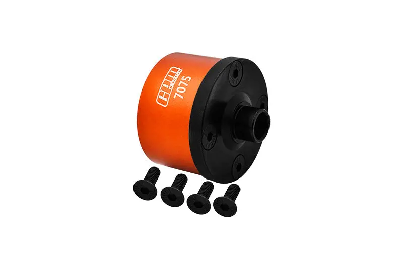 Medium Carbon Steel+7075 Alloy Front Or Middle Or Rear Diff Case For Tekno 1/10 Mt410 2.0 4X4 Pro Monster Truck-Tkr9501 / Sct410 2.0 4X4 Short Course Truck Kit-Tkr9500 Upgrades - Orange 1