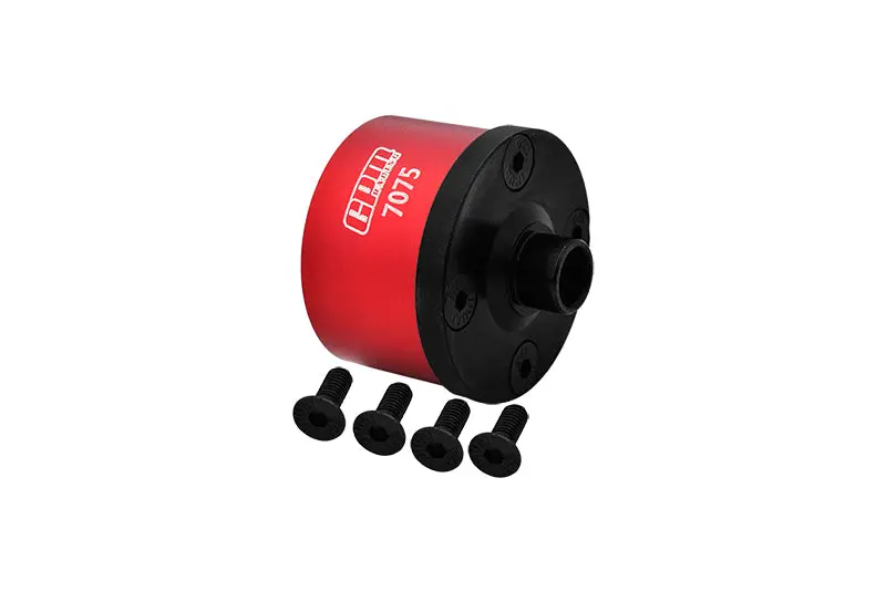 Medium Carbon Steel+7075 Alloy Front Or Middle Or Rear Diff Case For Tekno 1/10 Mt410 2.0 4X4 Pro Monster Truck-Tkr9501 / Sct410 2.0 4X4 Short Course Truck Kit-Tkr9500 Upgrades - Red 1