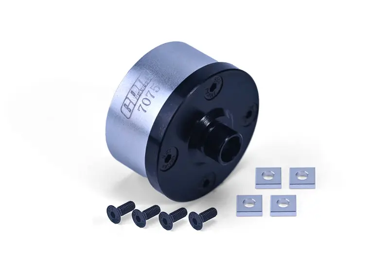 Medium Carbon Steel+Aluminium 7075 Front Middle Rear Diff Case For Losi 1:8 Lmt 4Wd Solid Axle Monster Truck / Lmt Mega Truck / Lmt Grave Digger/Son-Uva Digger / Tlr Tuned Lmt Kit Upgrades - Silver 1