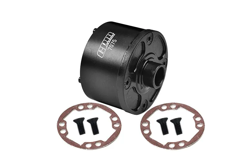 Medium Carbon Steel+Aluminium 7075-T6 Front Or Rear Diff Case For Arrma 1:5 Kraton 8S Blx / Outcast 8S Blx / Kraton Exb Roller / Outcast Exb Roller Upgrades - Black 1