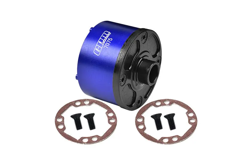 Medium Carbon Steel+Aluminium 7075-T6 Front Or Rear Diff Case For Arrma 1:5 Kraton 8S Blx / Outcast 8S Blx / Kraton Exb Roller / Outcast Exb Roller Upgrades - Blue 1