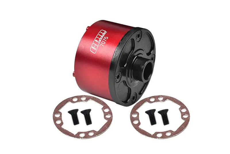 Medium Carbon Steel+Aluminium 7075-T6 Front Or Rear Diff Case For Arrma 1:5 Kraton 8S Blx / Outcast 8S Blx / Kraton Exb Roller / Outcast Exb Roller Upgrades - Red 1