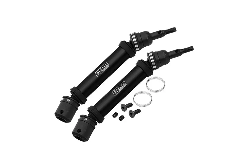 Medium Carbon Steel+Aluminum 6061 Rear Cvd Drive Shaft For Arrma 1:10 Gorgon / Senton / Vorteks / Senton V3 / Big Rock / Big Rock V3 / Granite / Granite V3 / Vorteks Upgrade Parts - Black 1