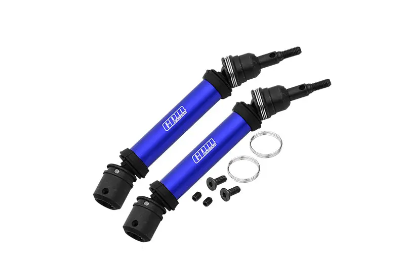 Medium Carbon Steel+Aluminum 6061 Rear Cvd Drive Shaft For Arrma 1:10 Gorgon / Senton / Vorteks / Senton V3 / Big Rock / Big Rock V3 / Granite / Granite V3 / Vorteks Upgrade Parts - Blue 1