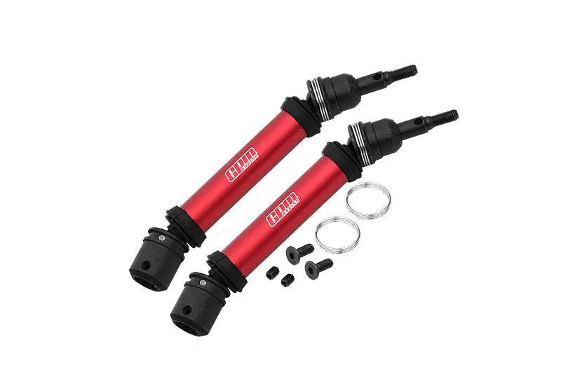 Medium Carbon Steel+Aluminum 6061 Rear Cvd Drive Shaft For Arrma 1:10 Gorgon / Senton / Vorteks / Senton V3 / Big Rock / Big Rock V3 / Granite / Granite V3 / Vorteks Upgrade Parts - Red 1