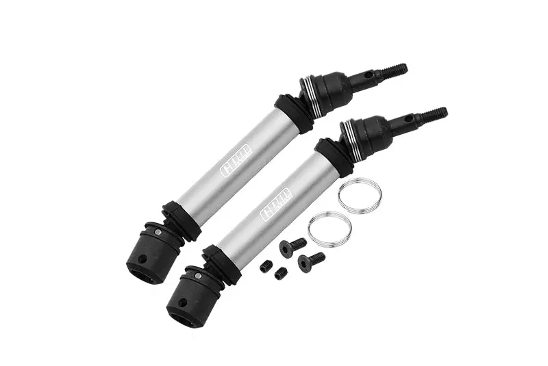 Medium Carbon Steel+Aluminum 6061 Rear Cvd Drive Shaft For Arrma 1:10 Gorgon / Senton / Vorteks / Senton V3 / Big Rock / Big Rock V3 / Granite / Granite V3 / Vorteks Upgrade Parts - Silver 1