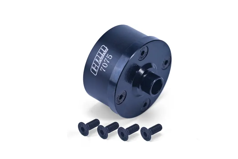 Medium Carbon Steel+Aluminum 7075 Front Middle Rear Diff Case For Arrma 1:7 Mojave Exb / Mojave 6S / Fireteam / Mojave V2 / 1:8 Outcast / Talion / Kraton / Notorious / Kraton V5 /Talion Exb - Black 1