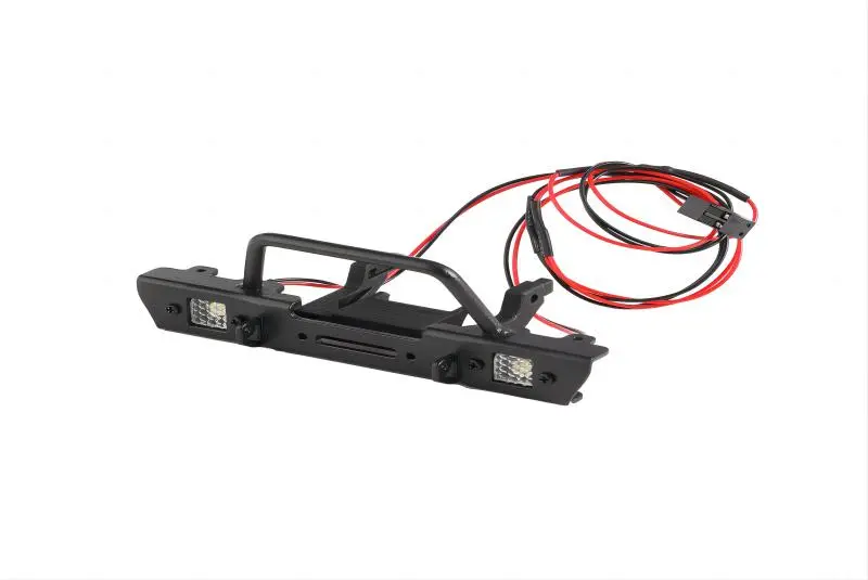 Metal Front Bumper With Led Light For Traxxas 1:18 Trx4m Ford Bronco Crawler 97074-1 / Trx4m Land Rover Defender 97054-1 Upgrades 1