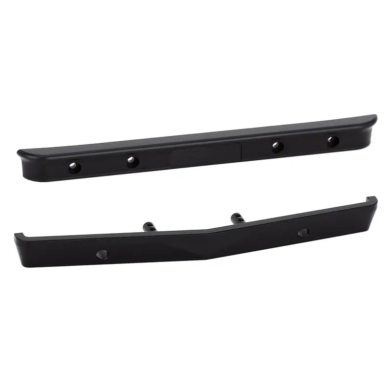 Metal Front Rear Bumper For 1/24 Rc Crawler Car Axial Scx24 Axi00001t1 Chevrolet C10 Upgrade Parts - 2Pc Set Black 1
