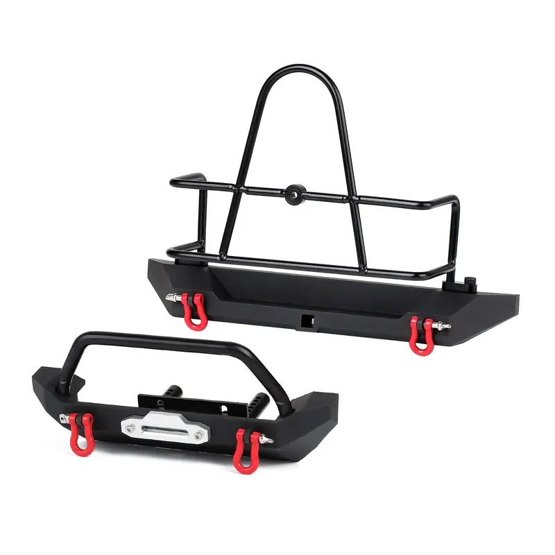 Metal Front & Rear Bumper With Tow Hook For 1/10 Rc Crawler Axial Scx10 90046 Scx10 Iii Axi03007 Upgrade Parts 1