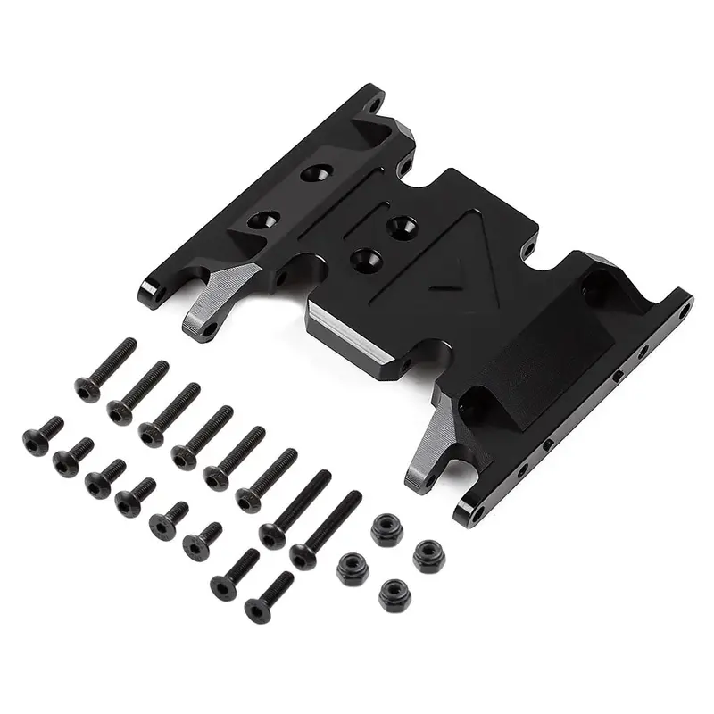 Metal Gearbox Mount Transmission Holder For 1/10 Rc Crawler Axial Scx10 Ii 90046 90047 90075 - 1 Set Black 1