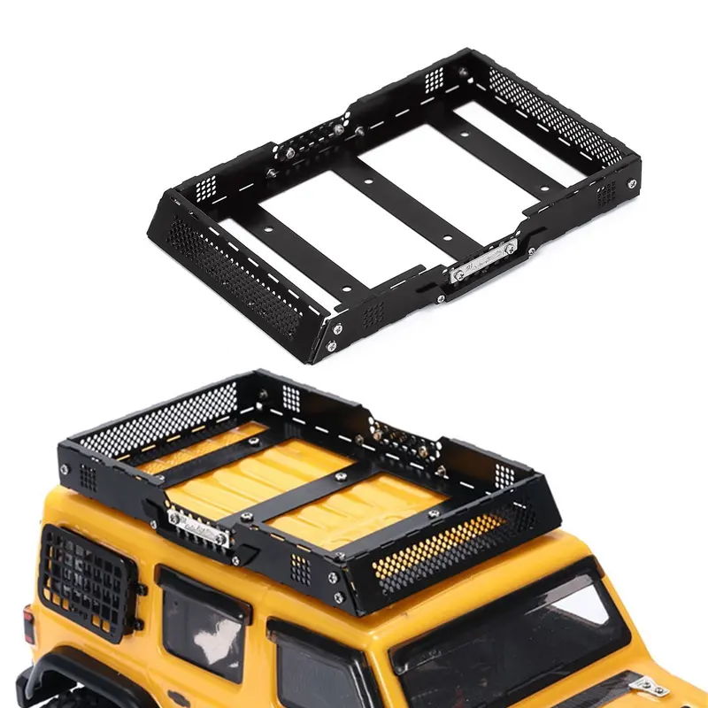 Metal Luggage Roof Rack Carrier For 1/24 Rc Crawler Car Axial Scx24 Axi00002t1 Axi00002t2 2019 Jeep Wrangler Jlu Crc - 1 Set 1