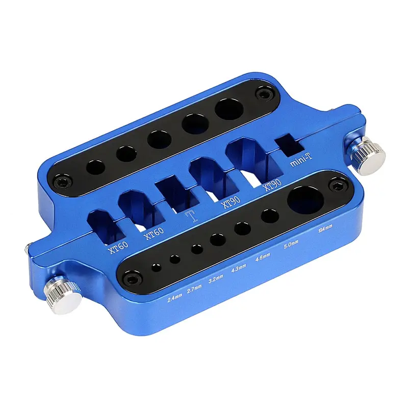 Metal Mini T Plug Xt60 Xt90 Connector Welding Station Soldering Tool Holder For Rc Model Car Boat Drone - 1Pc Blue 1