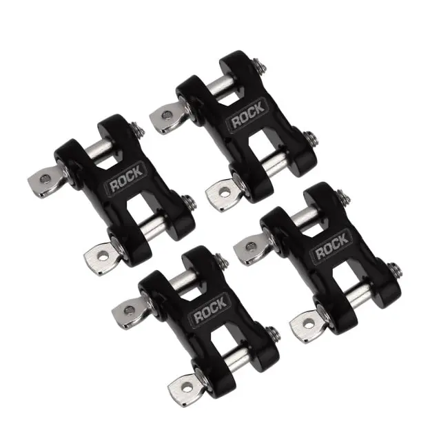 Metal Rock Bumper D-Ring Tow Hook For 1/10 Rc Crawler Car Traxxas Trx-4 Axial Scx10 90046 Redcat Gen8 - 4Pc Black 1