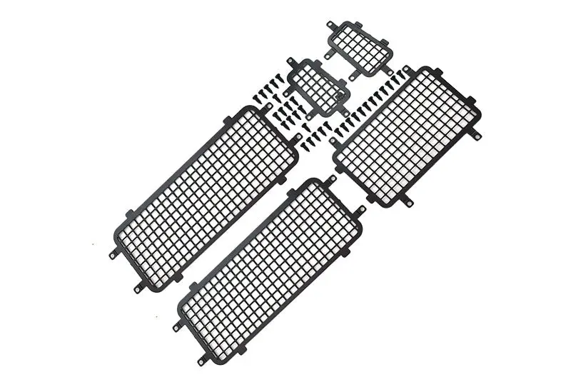 Metal Stereoscopic Side + Rear Window Net For Traxxas 1:18 Trx4m Land Rover Defender 97054-1 Upgrades - Black 1