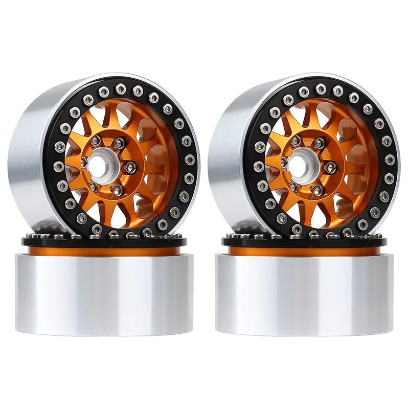 Metal Wheel Hub 1.9 Beadlock Wheel Rim For 1:10 Rc Crawler Axial Scx10 Scx10 Ii 90046 Axi03007 Traxxas Trx-4 - 4Pc Set 1