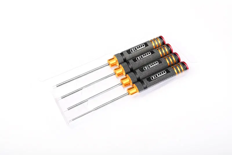 Metric Hex Driver Wrench Set 4Pcs Set Hex 1.5/2.0/2.5/3.0Mm Ti Tips (Silver Tips) 2