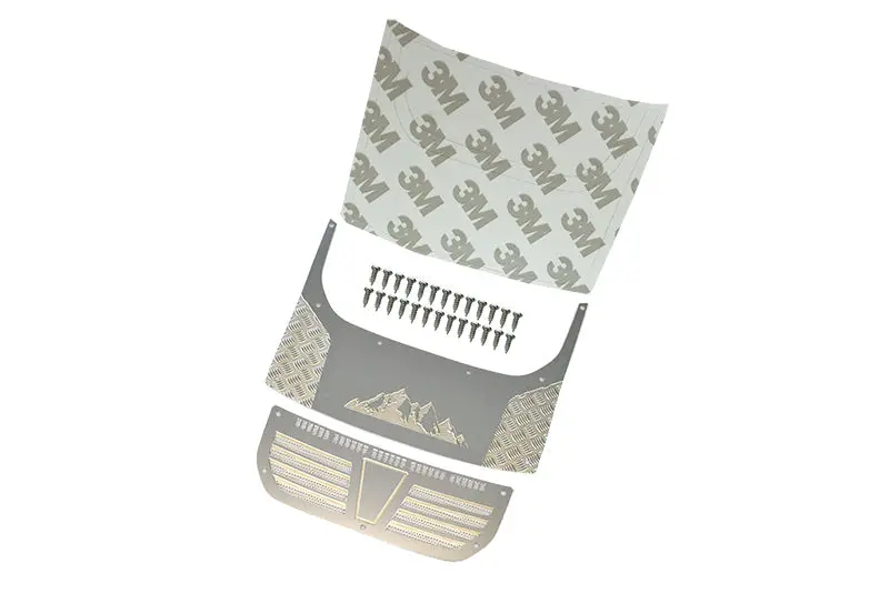 Middle Trim Panel Plate Of Engine Cover For Traxxas 1:18 Trx4m Ford Bronco Crawler 97074-1 Upgrades - Silver 1