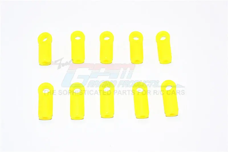 Nylon 4Mm Clockwise And Anticlockwise Ball Links Of 18.5Mm Long (Count From Middle Of The Hole And Use With 5.8Mm Balls) - 10Pcs Yellow 1