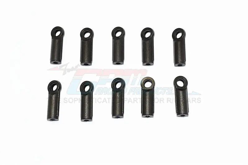 Nylon 4Mm Clockwise And Anticlockwise Ball Links Of 21.5Mm Long (Count From Middle Of The Hole And Use With 5.8Mm Balls) - 10Pcs Black 1