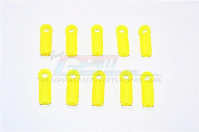 Nylon 4Mm Clockwise And Anticlockwise Ball Links Of 21.5Mm Long (Count From Middle Of The Hole And Use With 5.8Mm Balls) - 10Pcs Yellow 1