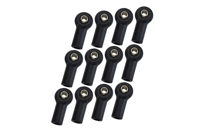 Nylon Ball Links With 4.3X2.6X5mm Balls (13.5Mm Long) For 1/10 Scale 3Mm Clockwise And Anticlockwise Turnbuckle - 12Pcs Set Black 1
