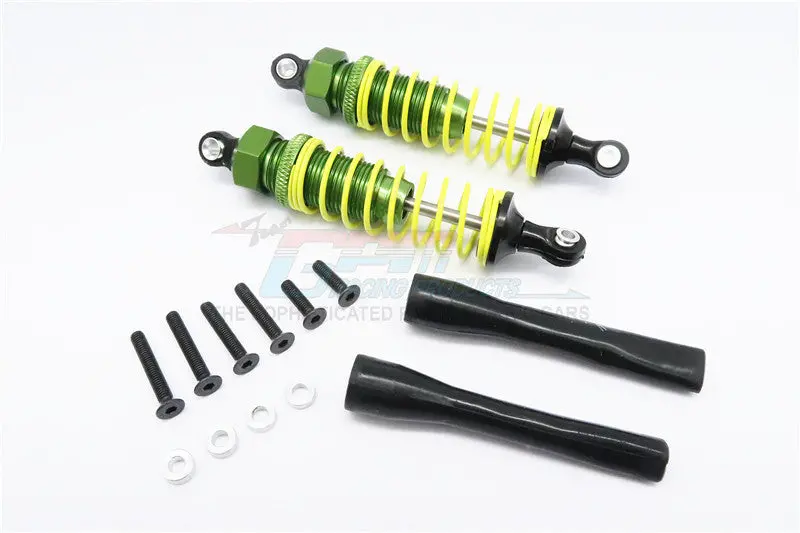 Off Road - Plastic Ball Top Damper (80Mm) With Dust-Proof Black Plastic Cover & Washers & Screws - 1Pr Set Green 1