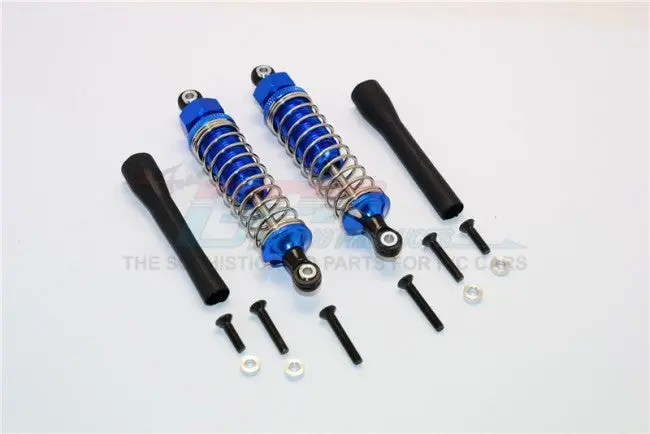 Off Road - Plastic Ball Top Damper (85Mm) With Dust-Proof Black Plastic Cover & Washers & Screws - 1Pr Set Blue 1