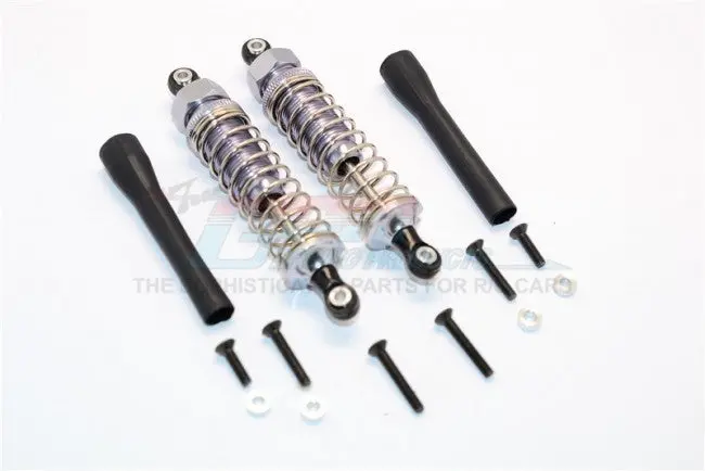 Off Road - Plastic Ball Top Damper (85Mm) With Dust-Proof Black Plastic Cover & Washers & Screws - 1Pr Set Gray Silver 1
