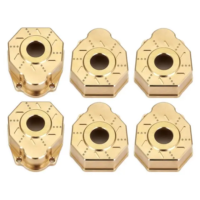 Outer Portal Drive Housing Brass Heavy Counterweight 41G/Pc For 1/10 Rc Crawler Traxxas Trx-4 Trx-6 8251 Upgrade Parts - 6Pc Set 1