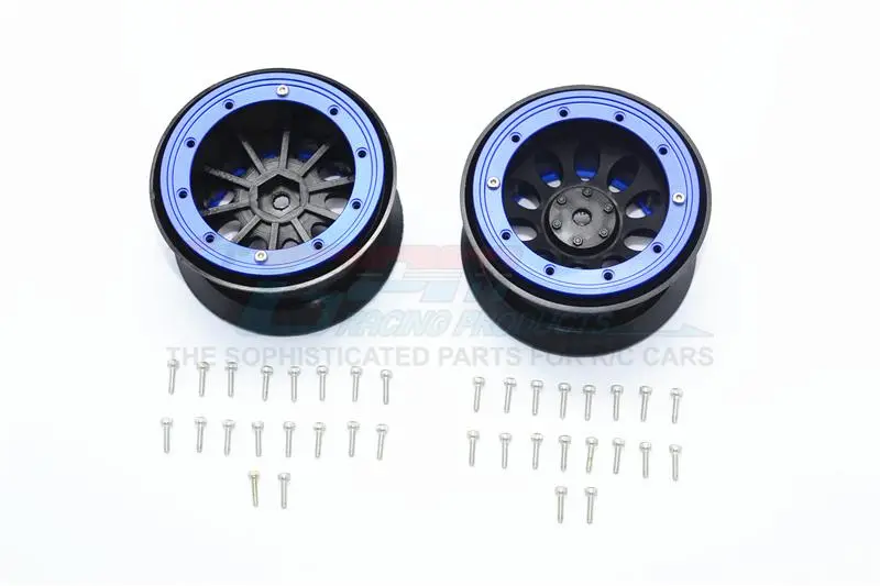 Plastic 2.2" Wheels - 1Pr Set Blue 1
