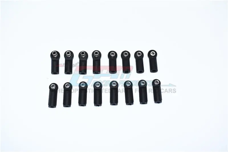 Plastic Ball Ends For Gpm Optional Tie Rods Item# Er2160s For Traxxas E-Revo Vxl 2.0 / E-Revo Brushless - 16Pc Set Black 1