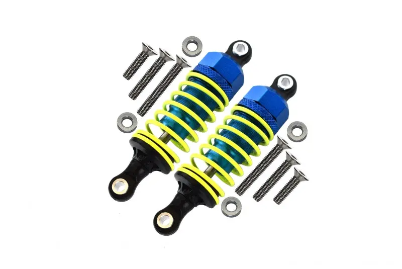 Plastic Ball Top Damper (60Mm) With Washers & Screws For 1/10 Rc Touring Car - 1Pr Set Blue 1