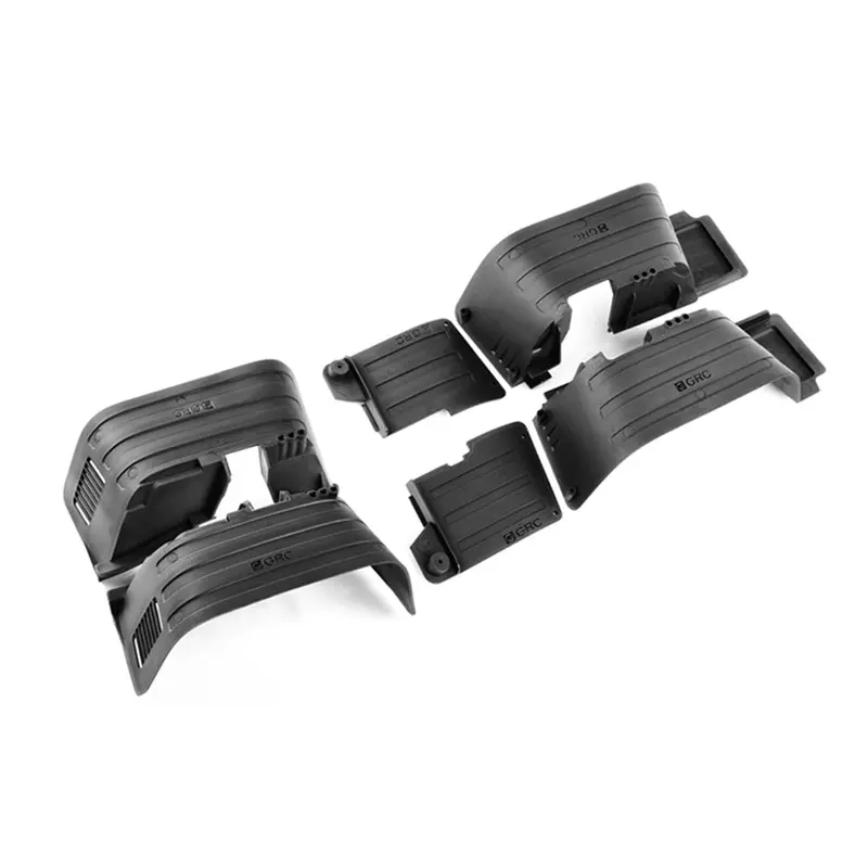 Plastic Front & Rear Mud Flaps Fender For 1/10 Axial Scx10 Ii 90046 90047 90059 90060 - 1 Set Black 1