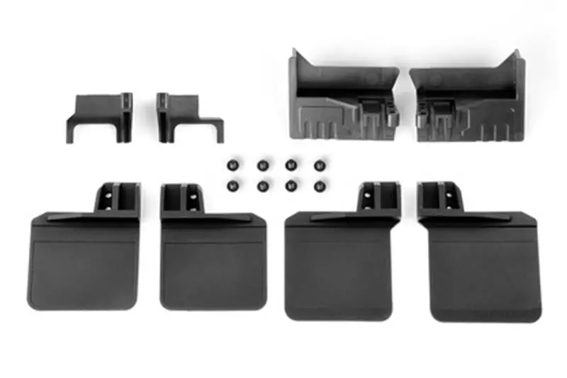 Polyurethane Front / Rear Skid Plate Upgrade Kit (No Logo) For Trx-4 Defender / Trx-4 Tactical Unit / Trx-4 Ford Bronco - 16Pc Set Black 1