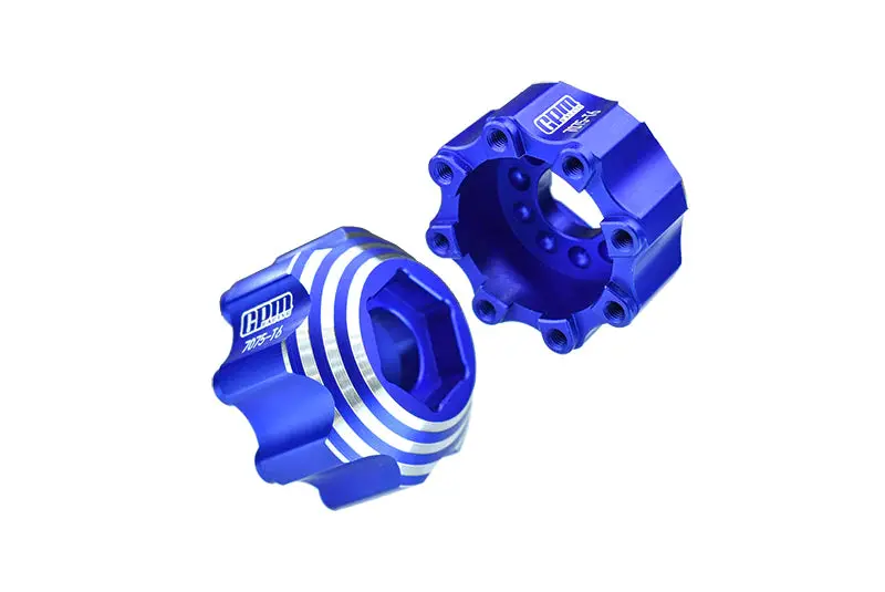 Pro-Line 8X32 To 17Mm 1/2" Offset Aluminum 7075T-6 Hex Adapters For Pro-Line 8X32 3.8" Removable Wheels #6353-00/ #6345-00 - 2Pcs - Blue 1