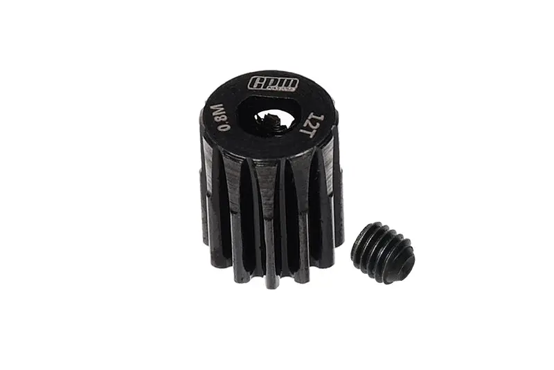 R/C Car Parts : 40Cr Steel Motor Gear 12T (32 Pitch, Module: 0.8Mm, Motor Tooth Diameter: 5Mm) - Black 1