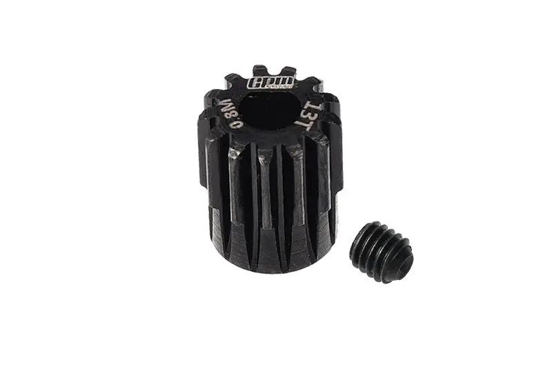 R/C Car Parts : 40Cr Steel Motor Gear 13T (32 Pitch, Module: 0.8Mm, Motor Tooth Diameter: 5Mm) - Black 1