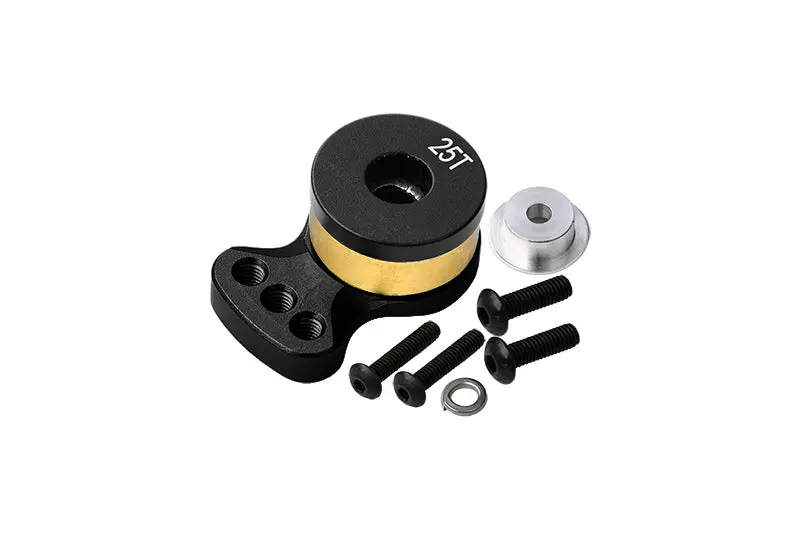 R/C Car Parts : Aluminum 6061 Alloy Hi-Torque Servo Saver For 25T Spline Output Shaft (S) - Black 1