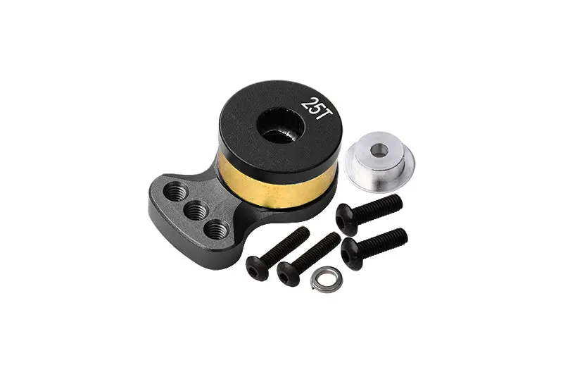 R/C Car Parts : Aluminum 6061 Alloy Hi-Torque Servo Saver For 25T Spline Output Shaft (S) - Gray Silver 1