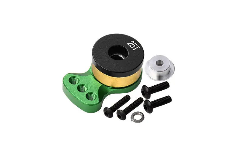 R/C Car Parts : Aluminum 6061 Alloy Hi-Torque Servo Saver For 25T Spline Output Shaft (S) - Green 1