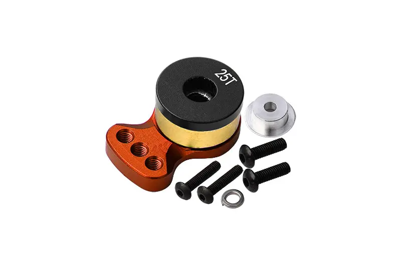 R/C Car Parts : Aluminum 6061 Alloy Hi-Torque Servo Saver For 25T Spline Output Shaft (S) - Orange 1