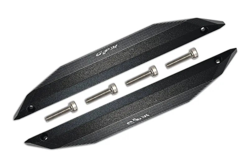 R/C Car Parts : Aluminum Chassis Side Bars For Traxxas 1/10 Maxx 4Wd Monster Truck - 1Pr Set Black 1