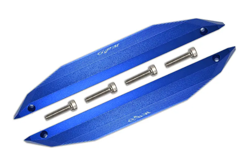 R/C Car Parts : Aluminum Chassis Side Bars For Traxxas 1/10 Maxx 4Wd Monster Truck - 1Pr Set Blue 1