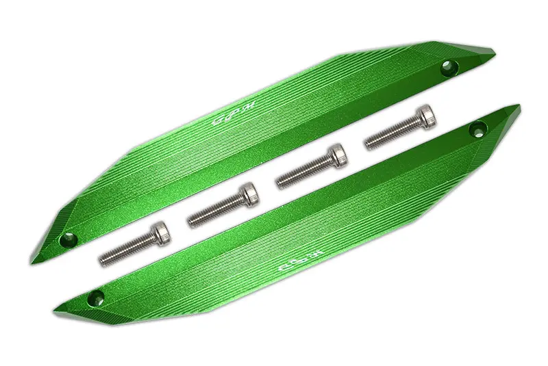 R/C Car Parts : Aluminum Chassis Side Bars For Traxxas 1/10 Maxx 4Wd Monster Truck - 1Pr Set Green 1