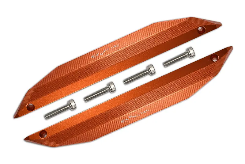 R/C Car Parts : Aluminum Chassis Side Bars For Traxxas 1/10 Maxx 4Wd Monster Truck - 1Pr Set Orange 1